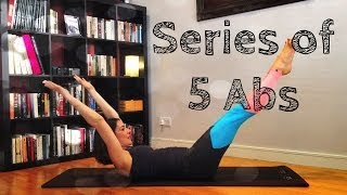 Pilates Ab workout Series of 5 Abdominal Exercises [upl. by Dhu]