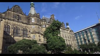 Sheffield city centre Town Hall looking splendid in the sunshine [upl. by Nuahc]