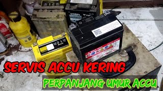 Cara servis ACCU kering 10 menit bisa praktek sendiri [upl. by Eelrahs474]