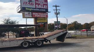 1999 Trail Eze 48x102 Drop Deck Trailer with Hydraulic Beaver Tail and Ramps [upl. by Jerrilyn]