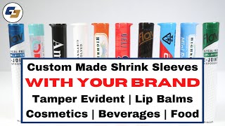 Custom Graphic Shrink Sleeves for Cosmetics Lip Balm Beverages Food and Energy Drinks [upl. by Airret280]