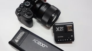 HOW TO CONNECT GODOX X2TS TO GODOX AD200 PRO WITH YOUR SONY MIRRORLESS CAMERA [upl. by Dhu]