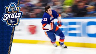 Barzal edges out McDavid for Fastest Skater crown [upl. by Ahsiekim380]