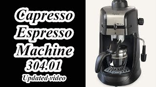 Capresso Steam Pro Espresso machine updated review and operation [upl. by Vernice]