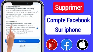 Comment supprimer définitivement un compte Facebook  Supprimez votre compte Facebook sur iPhone [upl. by Neelac]