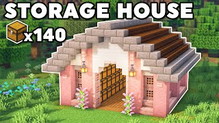 Minecraft Cherry Blossom Storage House Tutorial [upl. by Bunker660]