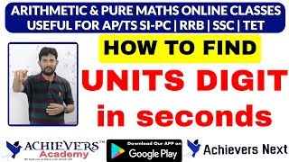 Number System  How to find Units Digit  Arithmetic amp Pure Maths Online Classes [upl. by Kimber]