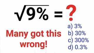 Square Root of 9 percentages squareroot fastandeasymaths math [upl. by Aicirt]