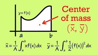 The integral formulas for the centroid of a region center of mass [upl. by Aneliram]