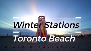 Winter Stations ART TOUR  Woodbine Beach Toronto 2023 Cinematic and drone tour [upl. by Tench]