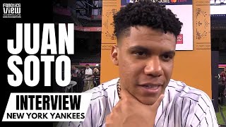 Juan Soto Discusses First Season With New York Yankees MLB AllStar  Full MLB AllStar Interview [upl. by Nnyleimaj325]