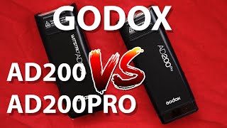 Godox AD200PRO VS AD200 Обзор и сравнение фото вспышек Unboxing and Review Compare [upl. by Crispen]