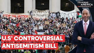 US House Passes Antisemitism Bill As ProPalestinian Protests Grip Colleges  Firstpost America [upl. by Arbmik]