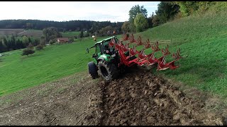 7 Schar Schälpflug in Hanglage 🇨🇭 OVLACMINI Einböck [upl. by Nnylear]