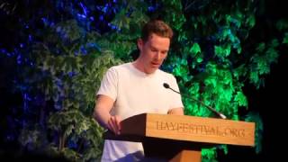 Benedict Cumberbatch reads a letter from Kurt Vonnegut  Hay Festival [upl. by Varuag]