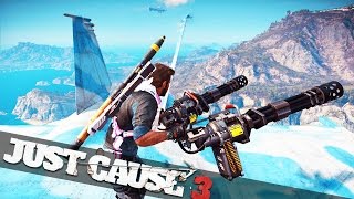 DUAL WIELDING MINIGUNS  Just Cause 3 Funny Epic Moments [upl. by Syd]