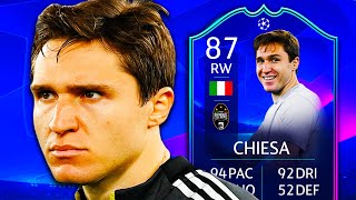 HUGE UPGRADE 🔥 87 TOTGS CHIESA PLAYER REVIEW  FIFA 22 ULTIMATE TEAM [upl. by Forkey]