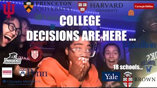 COLLEGE DECISION REACTIONS  19 SCHOOLS Ivies t10 Ending is AMAZING [upl. by Blythe]