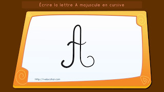 Apprendre à écrire la lettre A majuscule cursive [upl. by Aerdnahs]