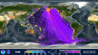 120 Years of Earthquakes and Their Tsunamis 19012020 [upl. by Eivets234]