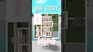 1 amp 2 Story Family Home Layouts roblox bloxburg shorts [upl. by Erodoeht389]