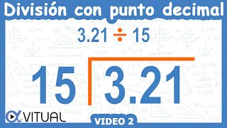 ➗ Cómo hacer una DIVISIÓN con PUNTO DECIMAL ADENTRO [upl. by Pember930]