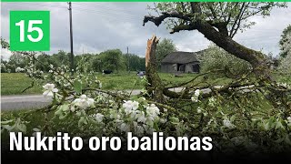 Vilkų kampo kaimo gyventojai apie nukritusį oro balioną atrodė kad prasidėjo perkūnija [upl. by Yeslrahc]