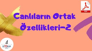 Canlıların Ortak Özellikleri2 [upl. by Alanah]