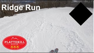 Skiing Ridge Run at Plattekill Mountain Mar 4th 2024 [upl. by Enyala113]