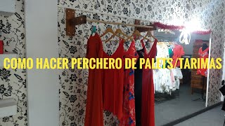 COMO HACER PERCHERO CON PALETS  TARIMAS [upl. by Kinny411]