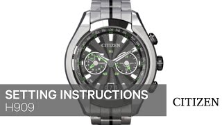 Citizen Watch Setting Instruction — H909 [upl. by Orhtej]