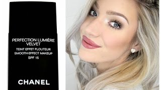 CHANEL Perfection Lumiere Velvet Foundation  Review amp Demo  Stephanie Lange [upl. by Susy155]