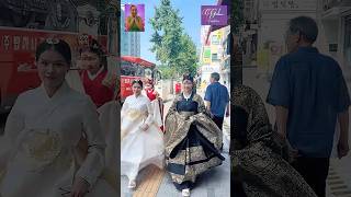 Street fashion with Koreas traditional costume Hanbok fashion streetfashion hanbok [upl. by Narahs226]