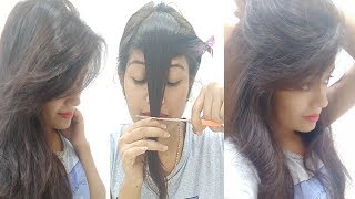 How To Cut Perfect Front Layered Fringe At Home  Side Swept Bangs  Flicks  Krrish Sarkar [upl. by Milzie]