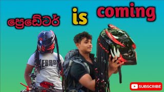 බයික් එක ගන්න කලින් හෙල්මට් එක ගත්තා  predator helmet 2023  modified helmet wlchama [upl. by Aihsekyw76]