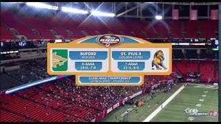 GHSA 4A Final Buford vs St Pius  Dec 13 2014 [upl. by Elvin]