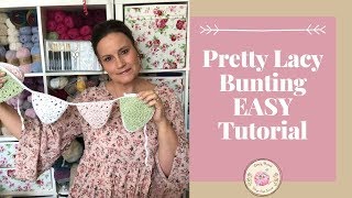 How To Crochet Bunting Tutorial  Boho Style [upl. by Akessej872]