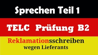 Brief schreiben B2 Beruf Telc Prüfung Reklamation نامه نگاری به زبان آلمانی [upl. by Akihc]