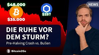 Bitcoin vor PreHalving Crash  Interesse stürzt ab China Crash vs SampP Rekord amp Chainlink Pump [upl. by Jurgen837]