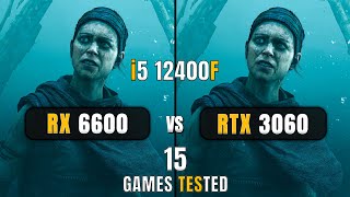 RX 6600 vs RTX 3060  i5 12400F  Test In 15 Games  1080p  DLSSFSR [upl. by Hitoshi]