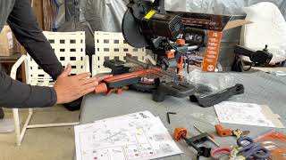 Evolution 714 10AMP sliding compound miter saw Modelo R185SMS unboxing Español [upl. by Avi352]