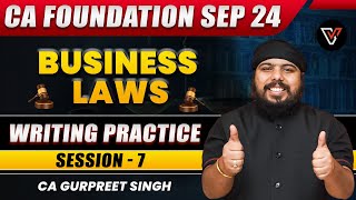 Writing Practice Session 7  50 Most Imp Questions Business Laws CA Foundation CA Gurpreet Singh🔥 [upl. by Jews271]