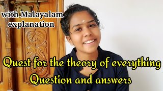 quest for the theory of everything question and answers [upl. by Ahtiek911]