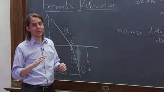 PHYS 201  Fermats Principle 3  From Fermat to Snell [upl. by Peggie]