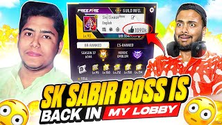 Real Sk Sabir Boss In My Lobby Breaking 38 Winning Streak Of Huzzai Asin 😱  Garena Free Fire Max [upl. by Eicnan]