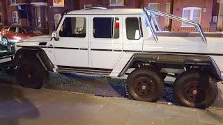 ARAB Billionaires £12 Million Mercedes G63 AMG 6X6 Driving in London Ultimate Pickup Truck [upl. by Zandt]