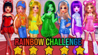 RAINBOW CHALLENGE In DRESS TO IMPRESS Making An OUTFIT For EVERY COLOR No Matter The THEME  ROBLOX [upl. by Rhoads]