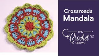 Crochet Mandala Dishcloth  EASY  The Crochet Crowd [upl. by Krucik]