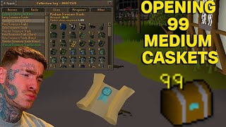 I ALWAYS GET UNIQUES DOING THIS METHOD OPENING 99 MEDIUM CASKETS OSRS [upl. by Aicilav926]