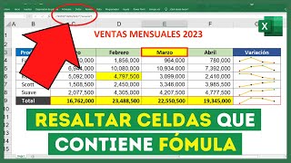 🔴Cómo RESALTAR todas las CELDAS que tienen FÓRMULAS en Excel😱2 Formas fáciles de hacerlo [upl. by Nyllij]